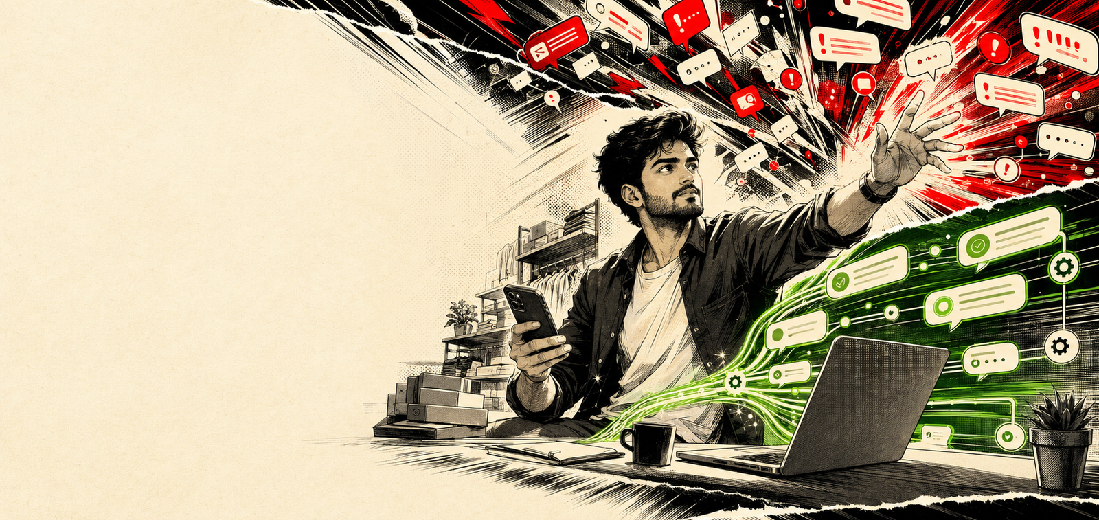 Indian business owner transforming message chaos into automated sales
